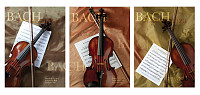 series of posters with violin