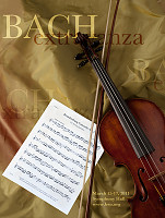 poster with violin for Bach event